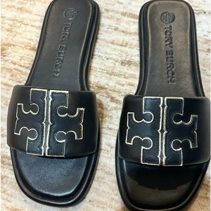 Tory Burch Size 8 Double T Sport Slide